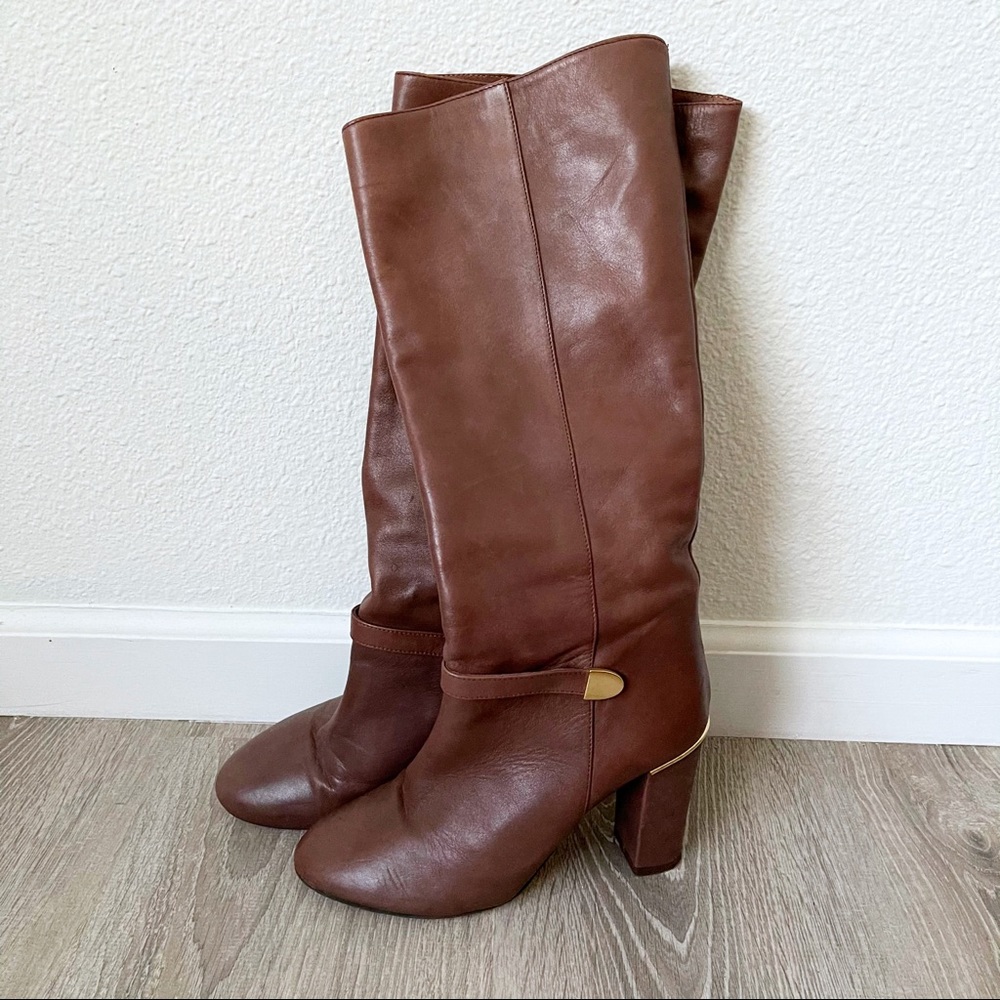 [Massimo Baldi] Knee high Italian leather boots